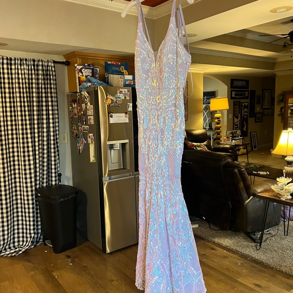 Morgan and Co. size 11 Iridescent Sequin Gown